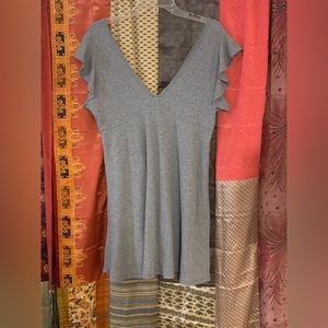 Wild Fable Large V neck gray skater dress